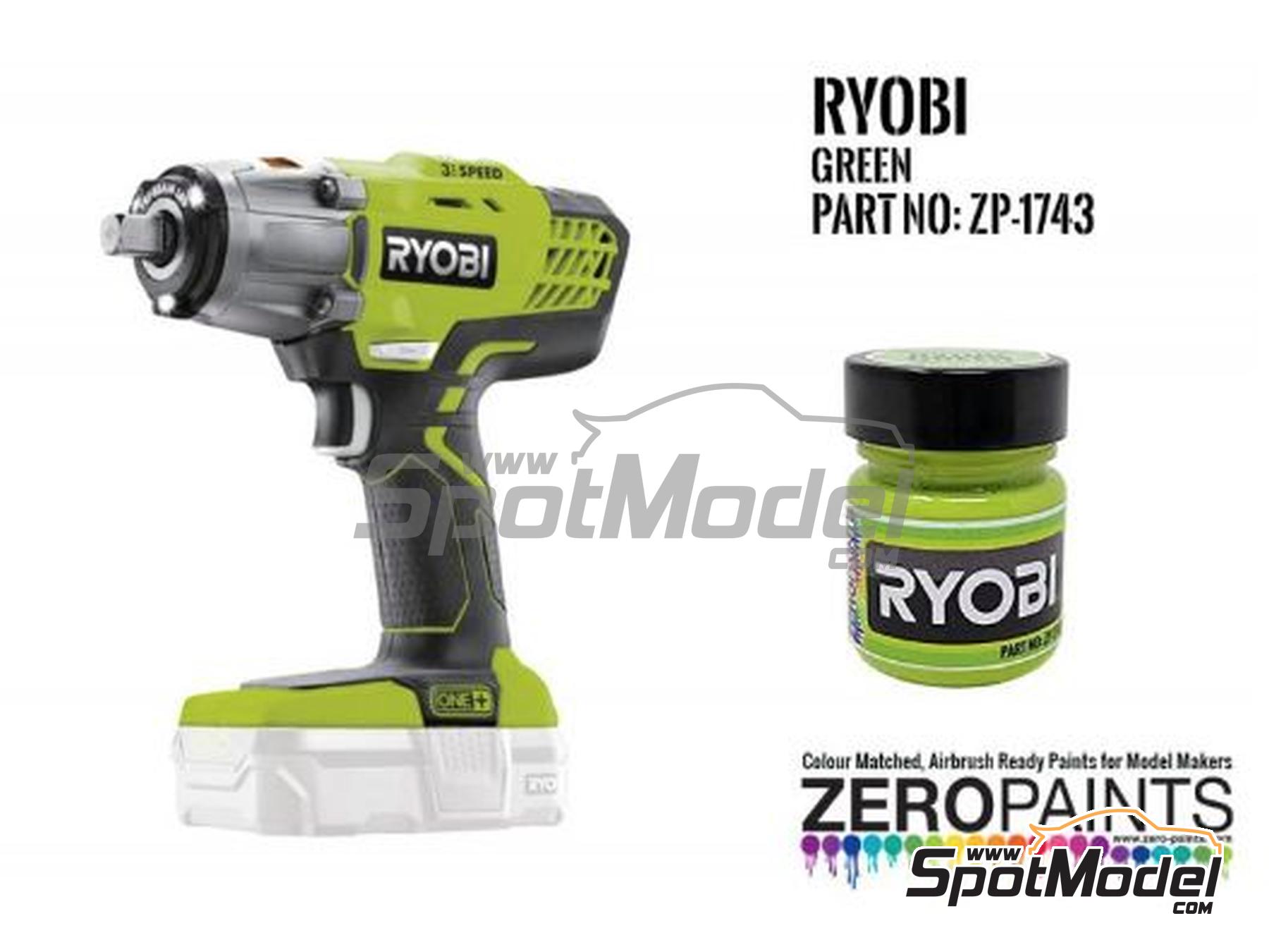Zero Paints ZP-1743: Paint for airbrush Ryobi Tools Green 1 x 30ml